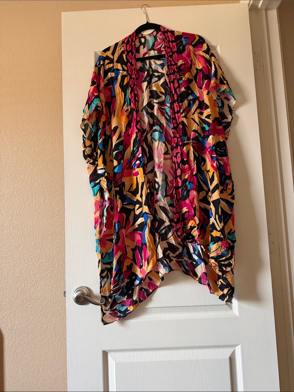 5. Vibrant Multi-Color Printed Women’s Open Kimono Cardigan - OS (fits plus)